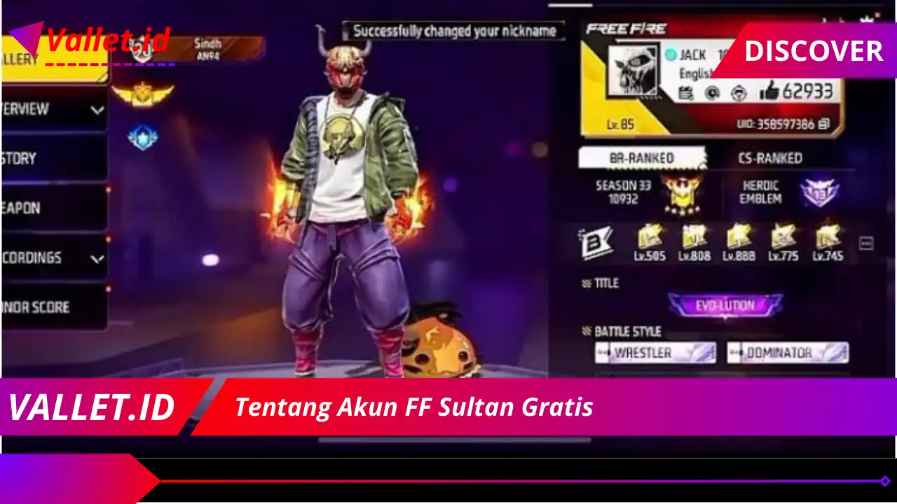 Tentang Akun FF Sultan Gratis